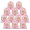 12 Pack Pink Drawstring Gift Bags for Princess Birthday Party Favors, Castle and Rose Print (10 x 12 In)